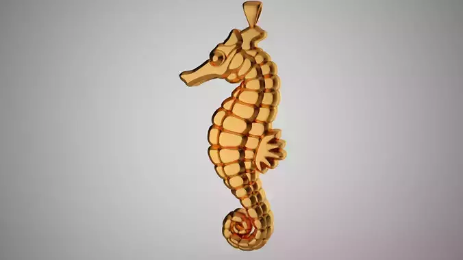 Seahorse Pendant 3D print model