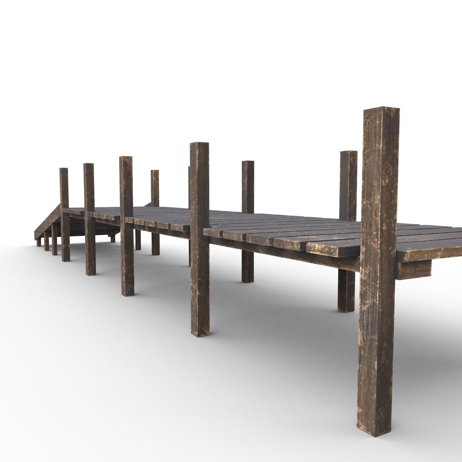 Old Pier - PBR Low-poly 3D model_4
