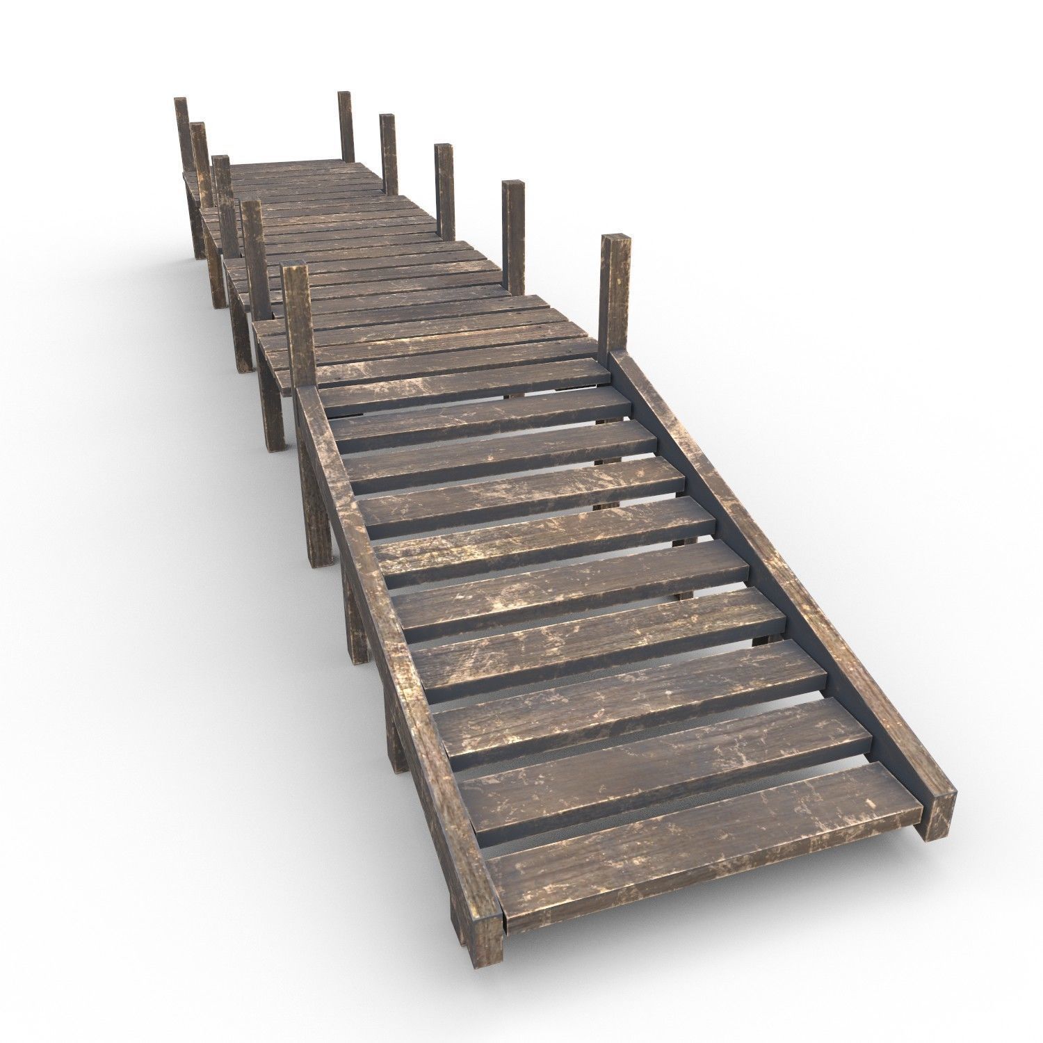 Old Pier - PBR Low-poly 3D model_2
