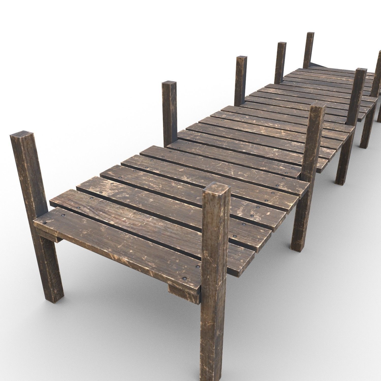 Old Pier - PBR Low-poly 3D model_3