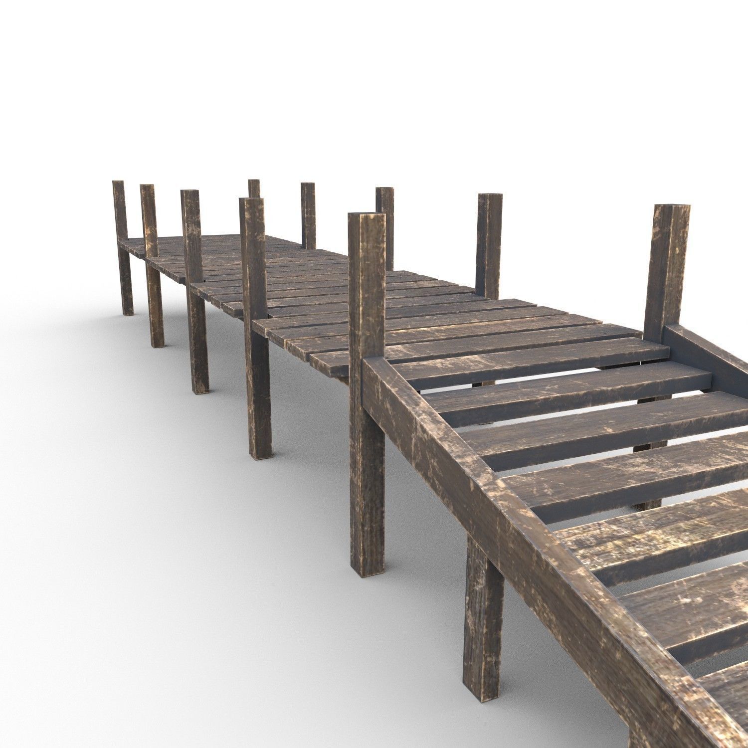 Old Pier - PBR Low-poly 3D model_6