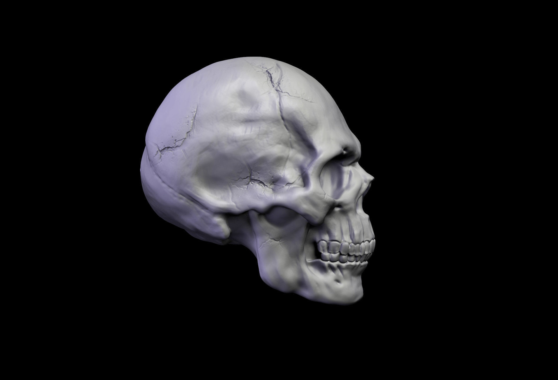 Skull Head 3D print model_3