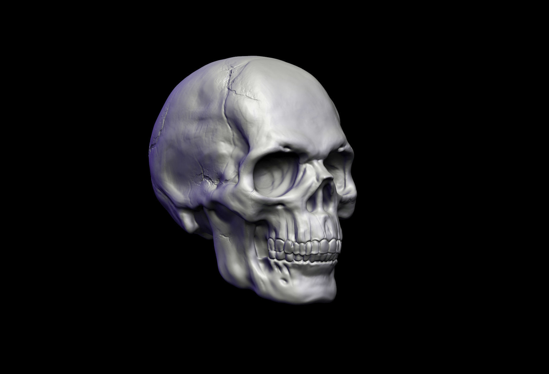 Skull Head 3D print model_1