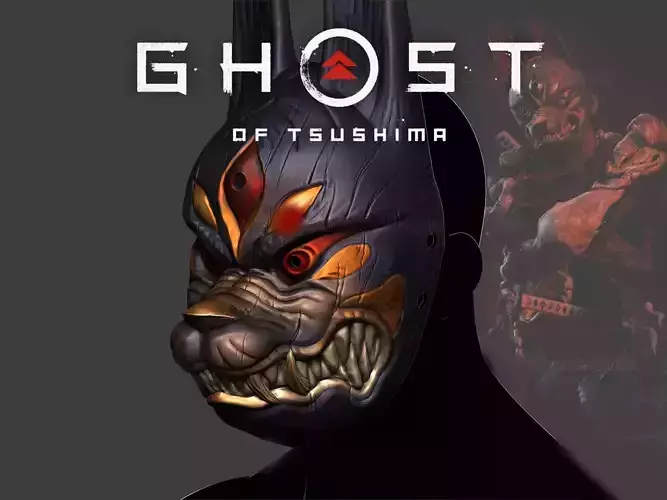 Ghost of Tsushima Legends Mask - Oni Mask - Halloween Cosplay 3D print model