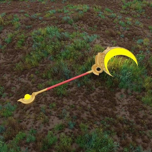  soraka staff from wild rift cosplay for 3d print 3D print model