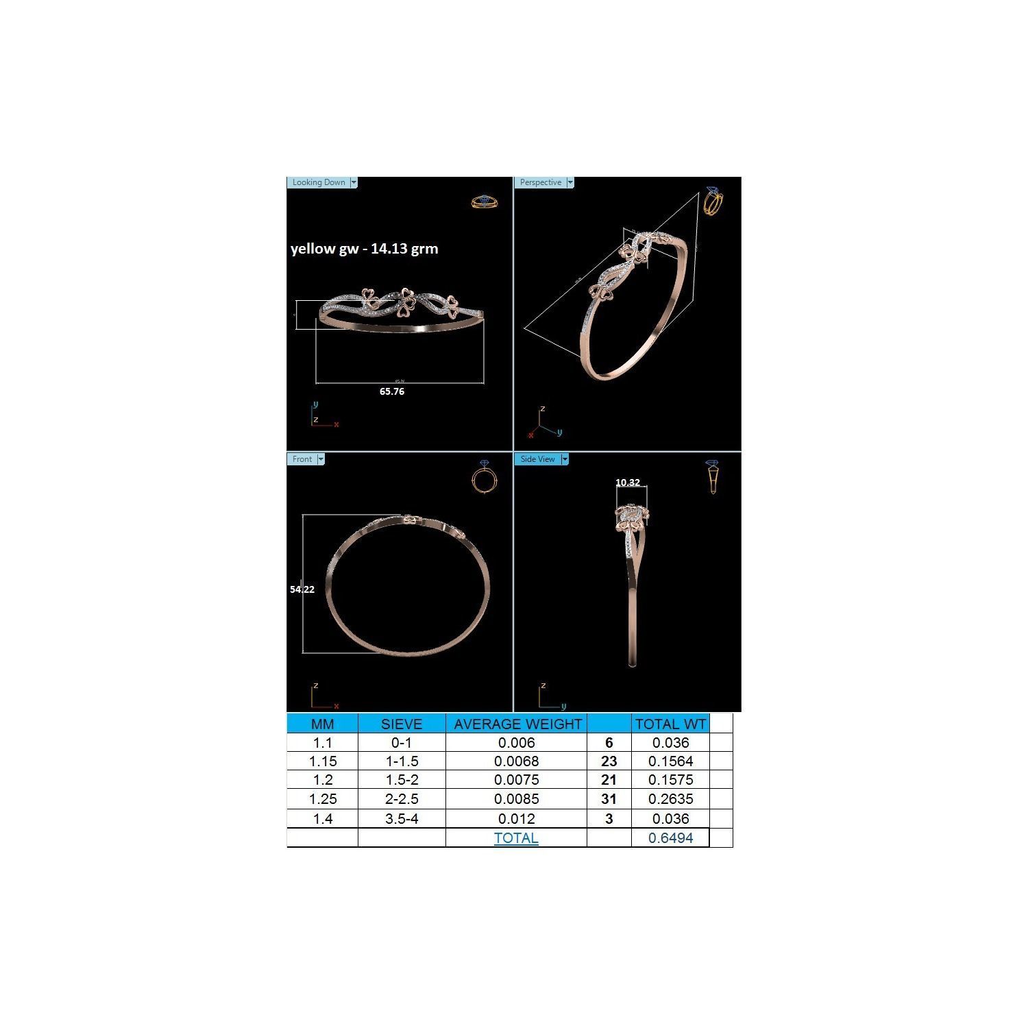 Women bracelet 3dm render detail 3D print model 3D print model_17