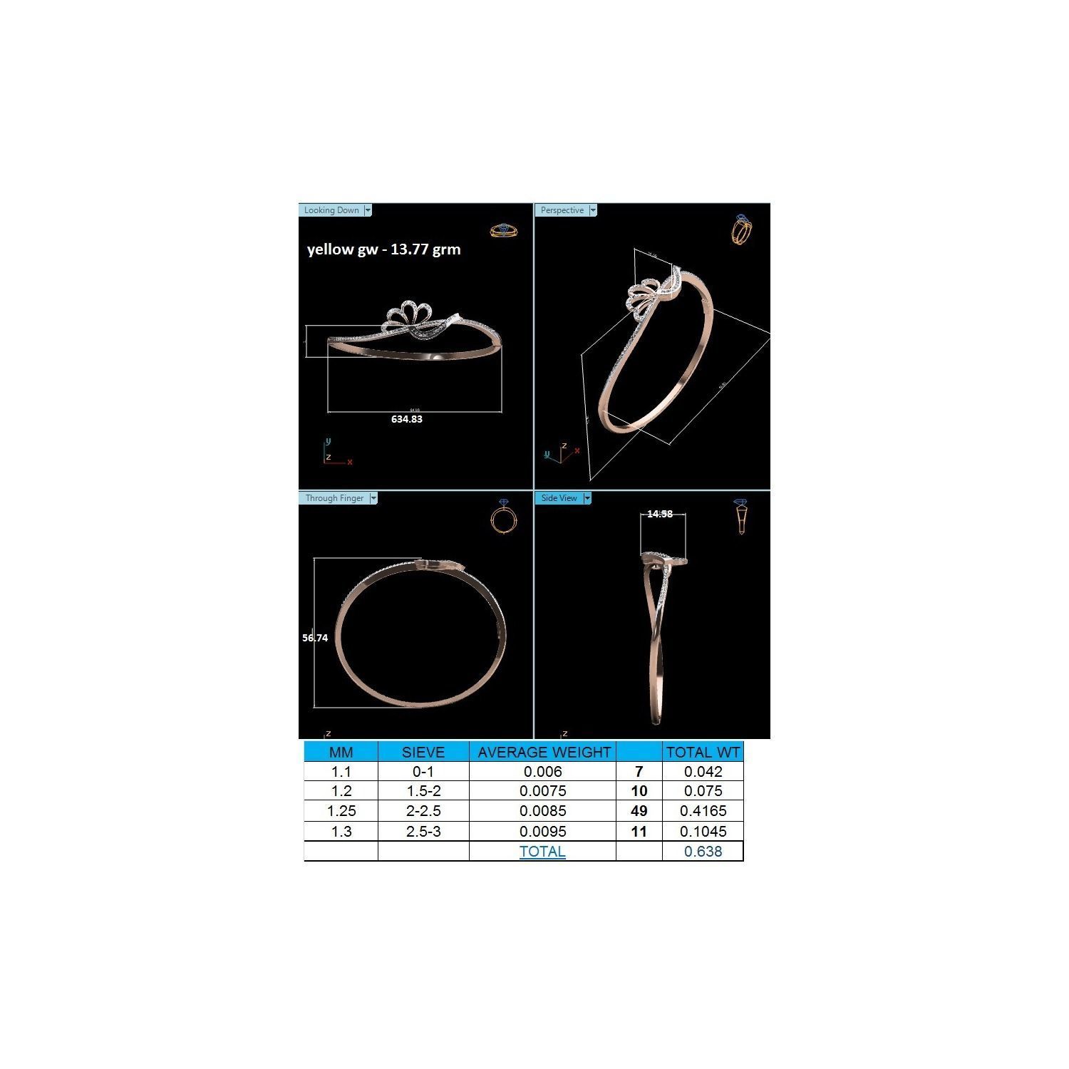 Women bracelet 3dm render detail 3D print model 3D print model_3