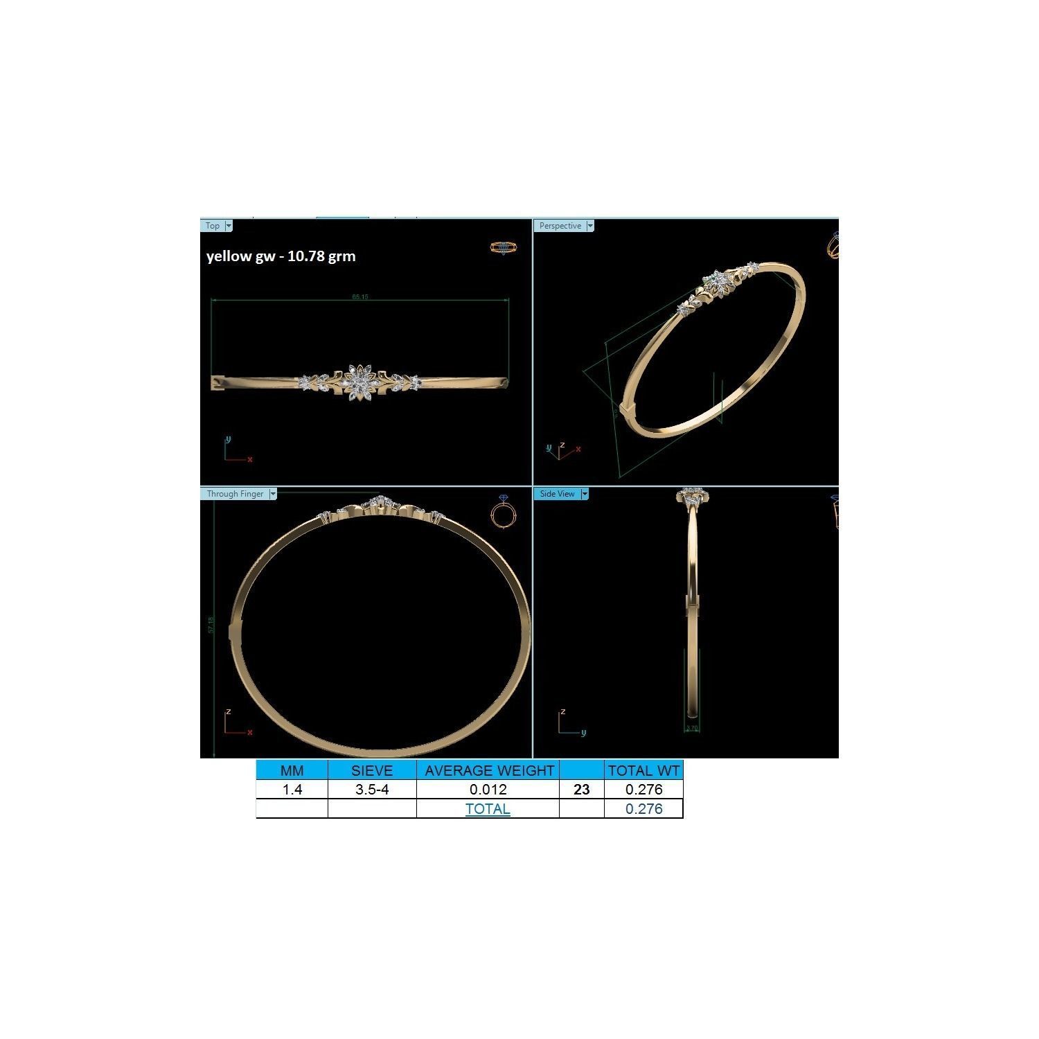 Women bracelet 3dm render detail 3D print model 3D print model_7