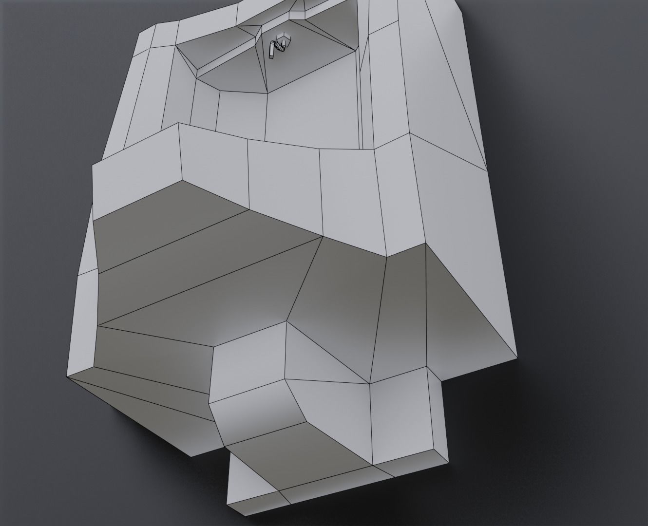 Dirty Urinal Low-poly 3D model_13
