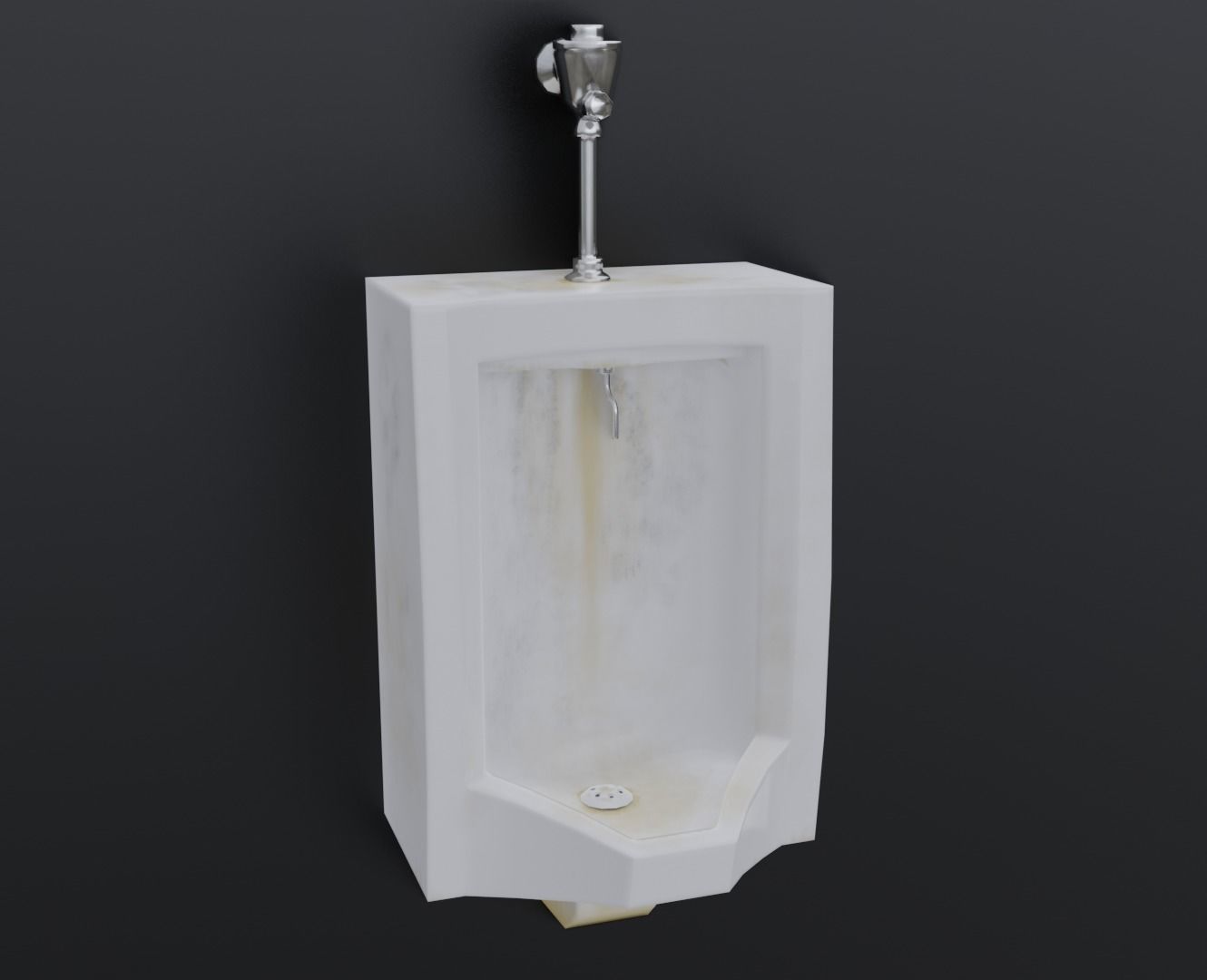 Dirty Urinal Low-poly 3D model_4