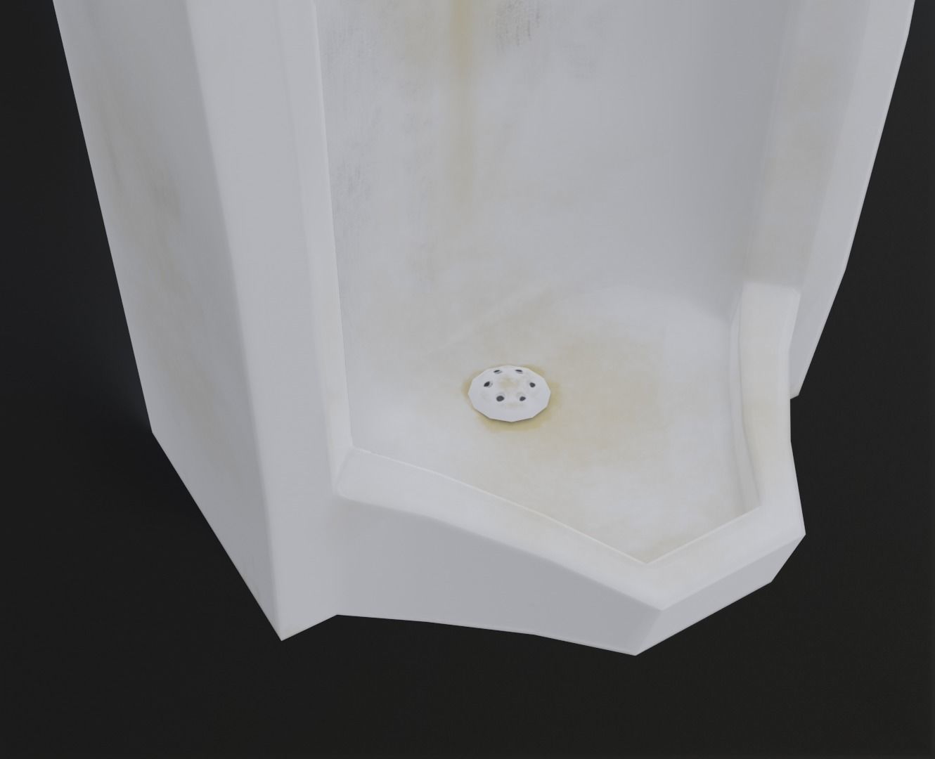 Dirty Urinal Low-poly 3D model_10