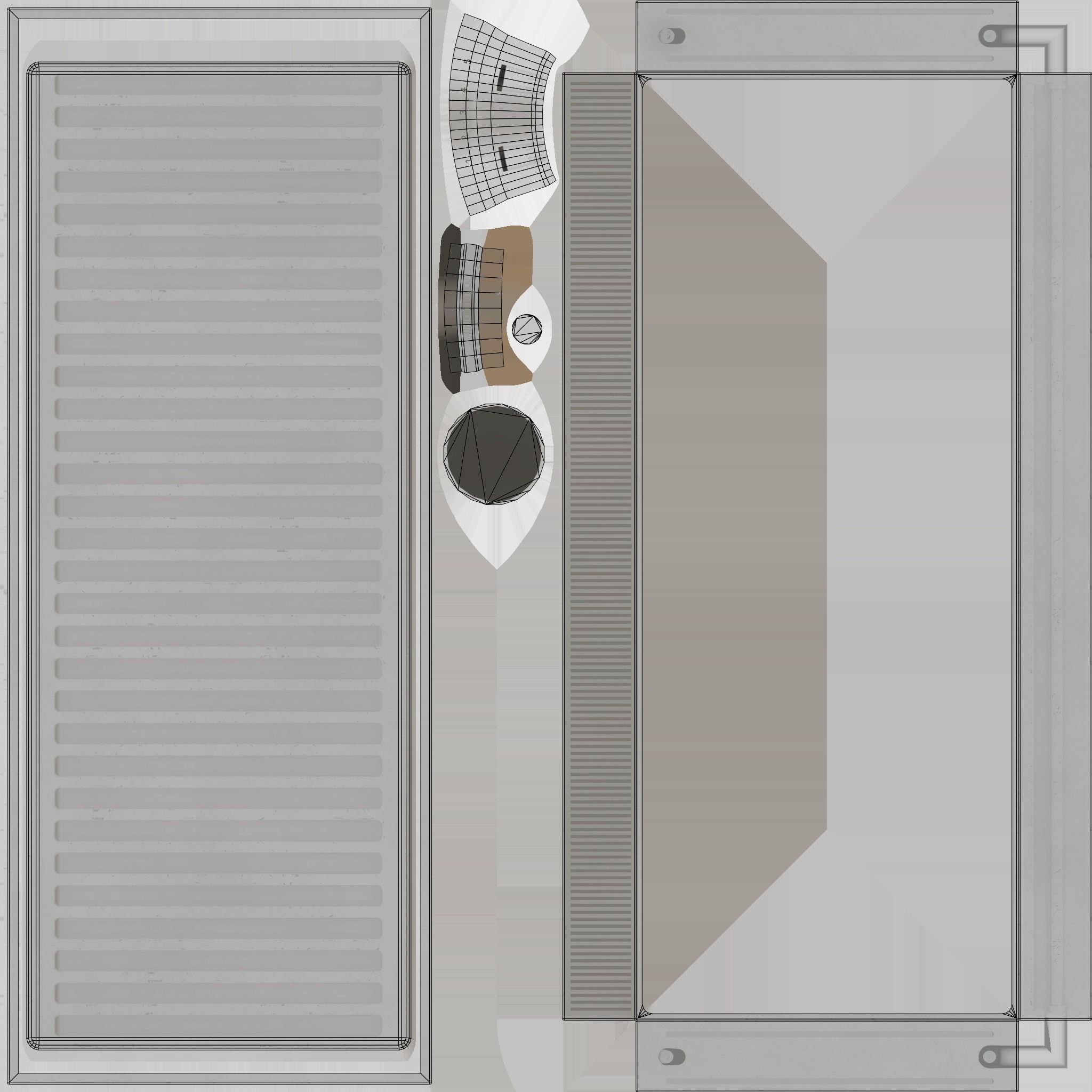 Panel radiator Low-poly 3D model_7