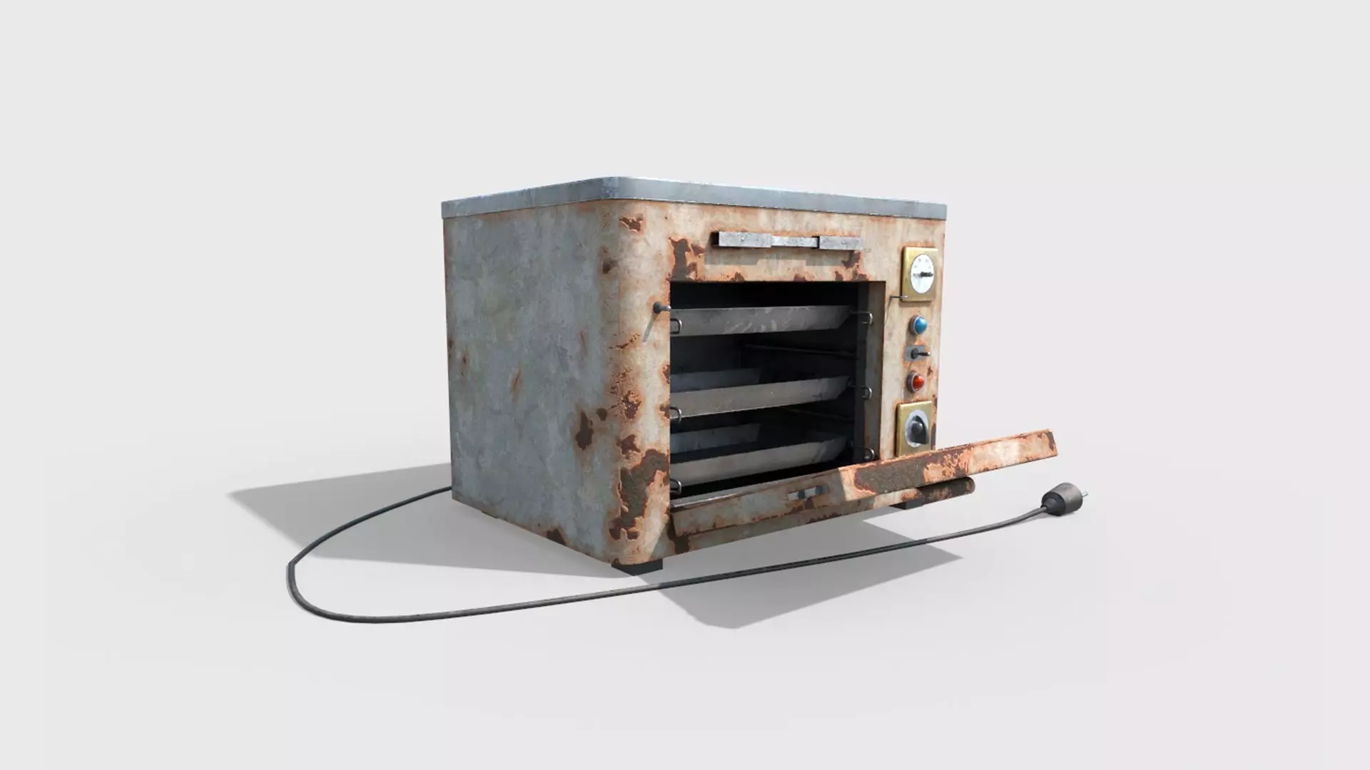 Worn Laboratory Equipment-Incubator- 3D model_2