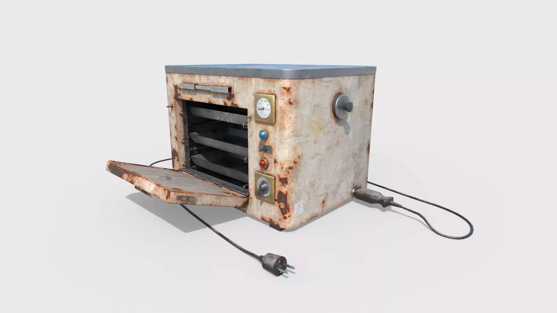 Worn Laboratory Equipment-Incubator- 3D model_0