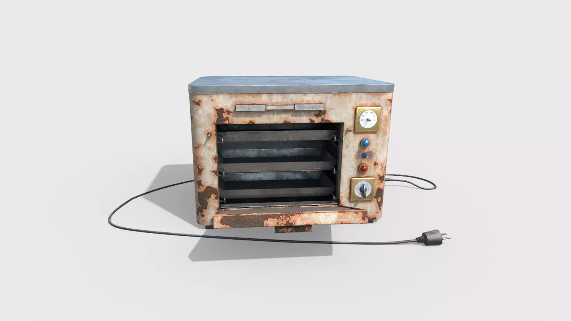 Worn Laboratory Equipment-Incubator- 3D model_1