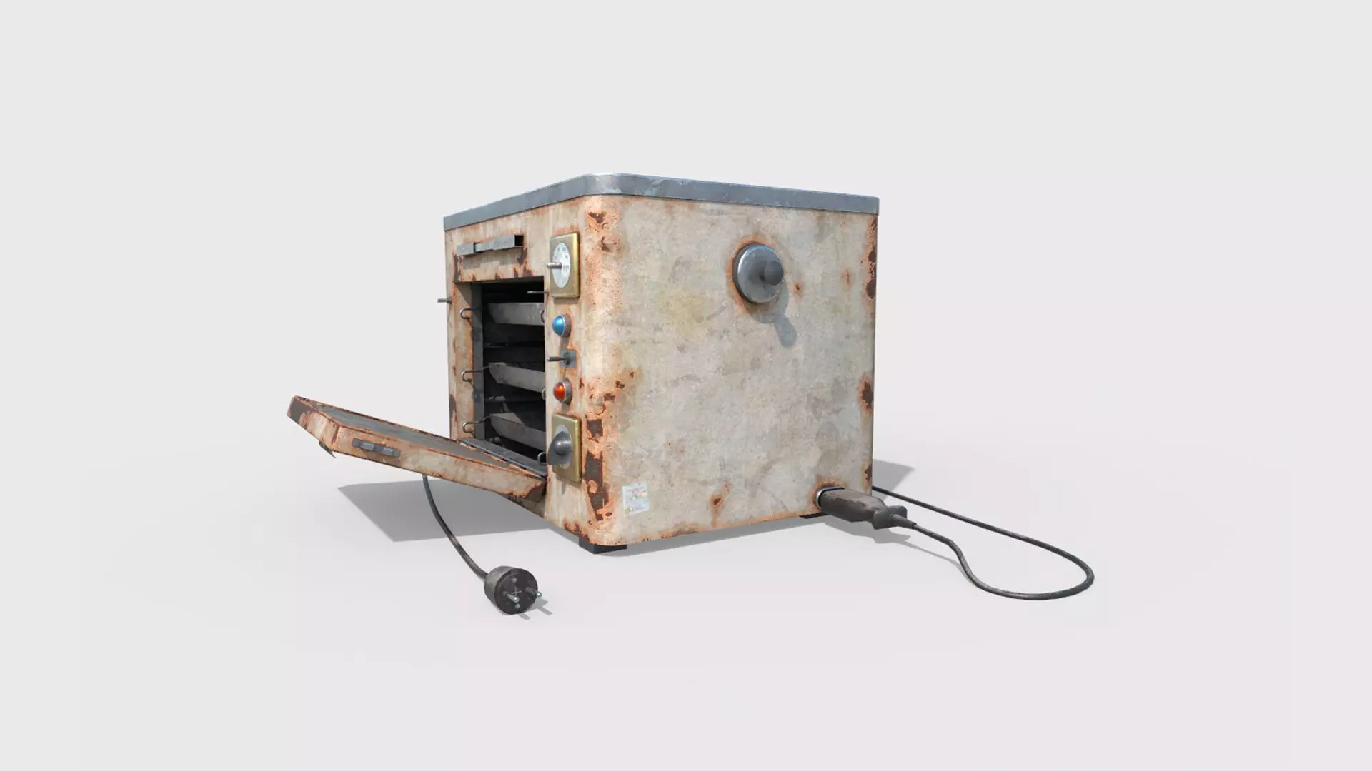 Worn Laboratory Equipment-Incubator- 3D model_3