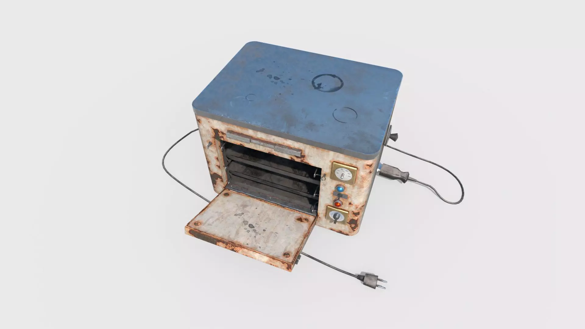 Worn Laboratory Equipment-Incubator- 3D model_5