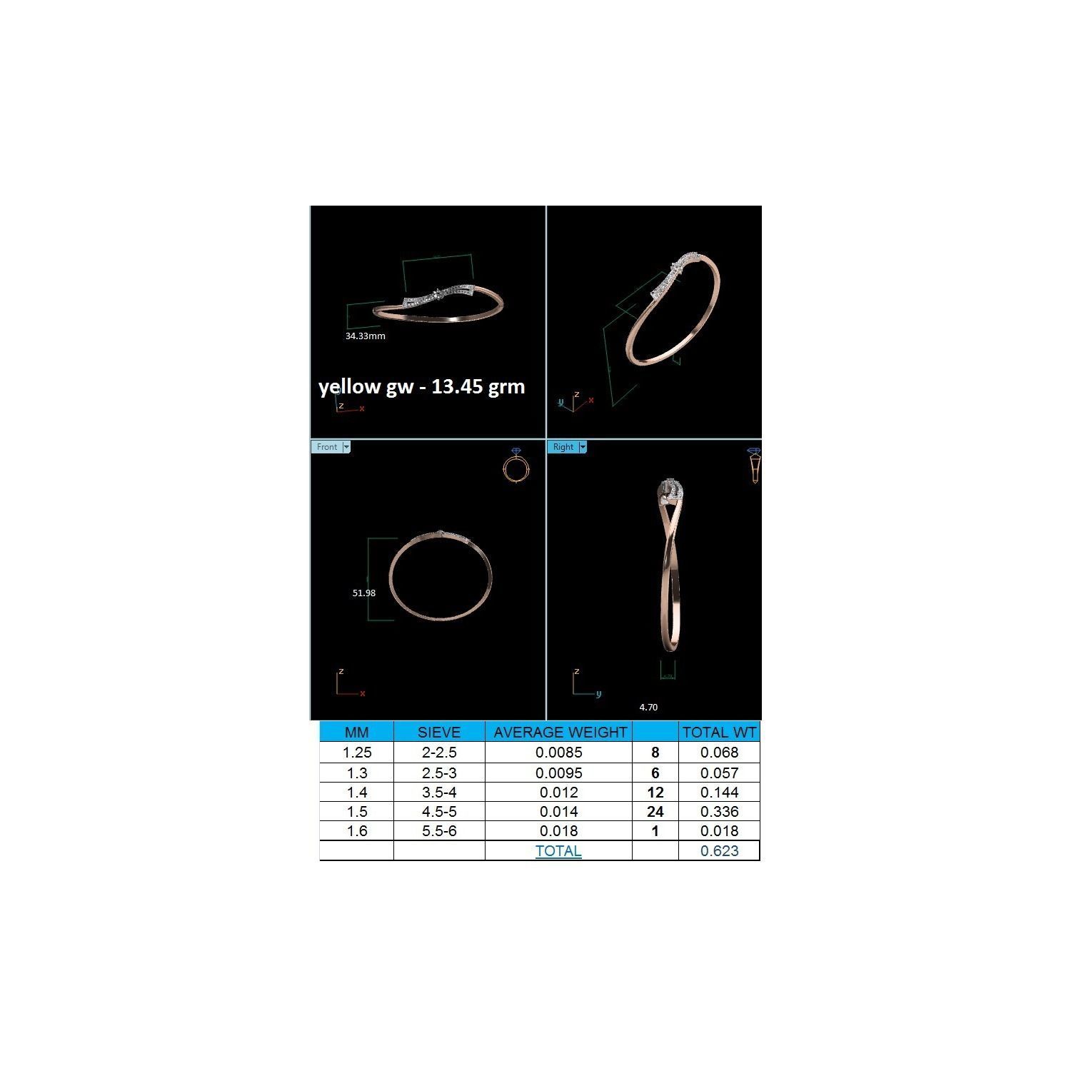 Women bracelet 3dm render detail 3D print model 3D print model_21