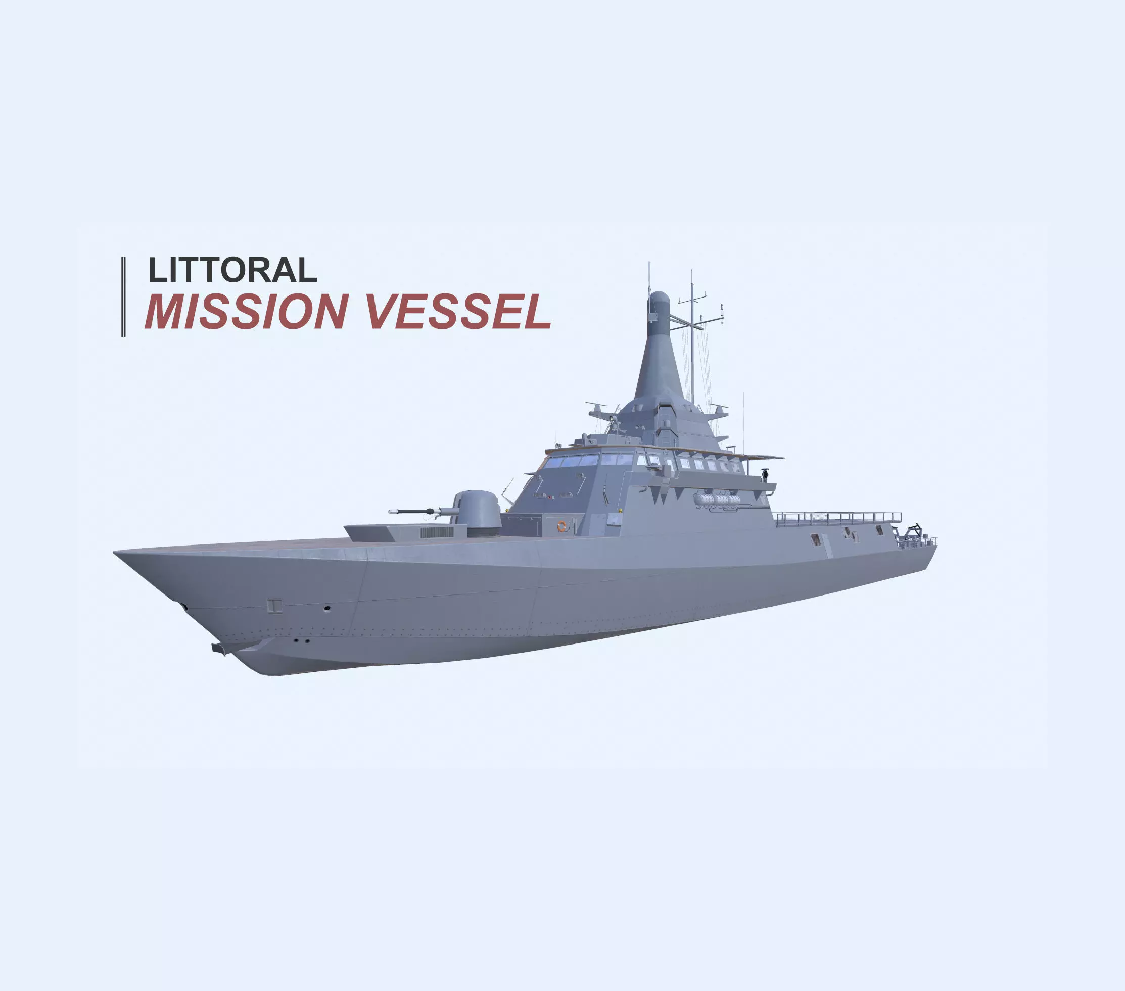 Littoral Mission Vessel Low-poly 3D model