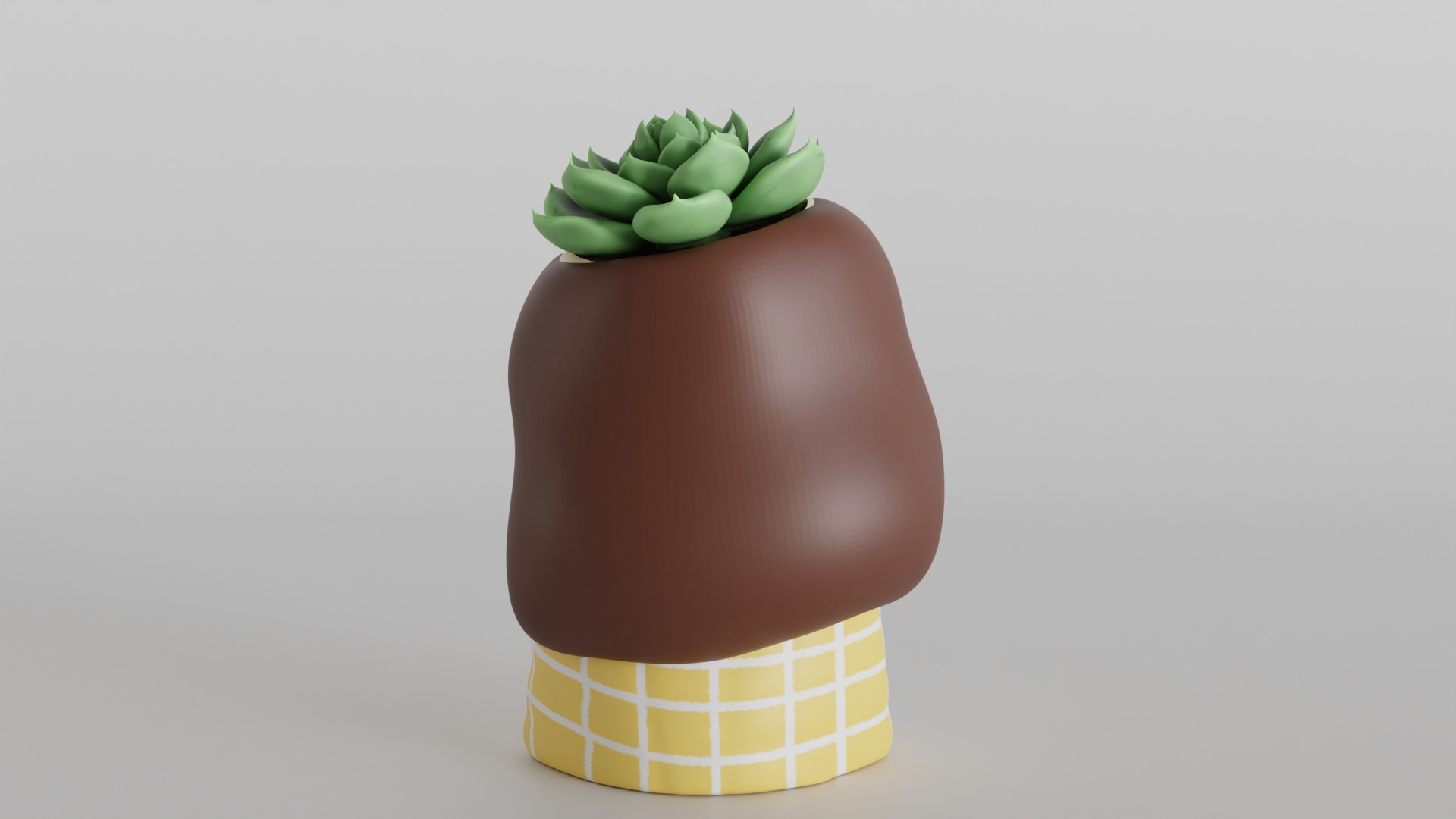 Whimsical Girl Planter 3D print model_4