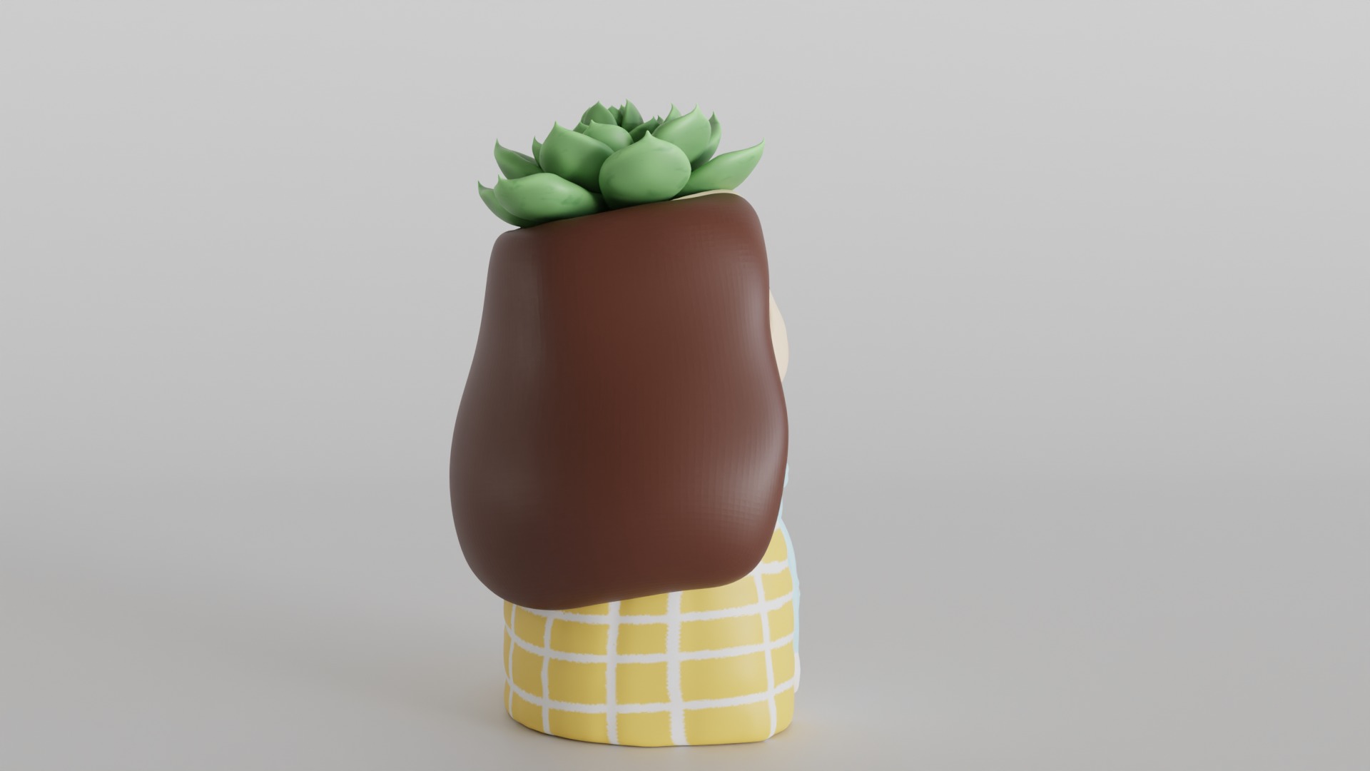Whimsical Girl Planter 3D print model_3