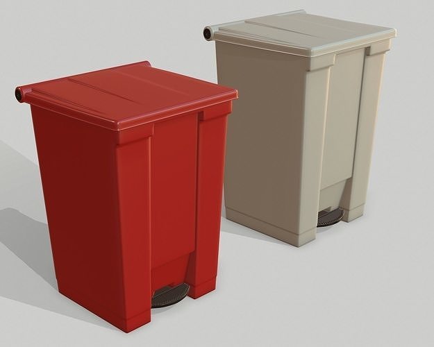 Waste Can Bio Hazardous medical bin 3D model