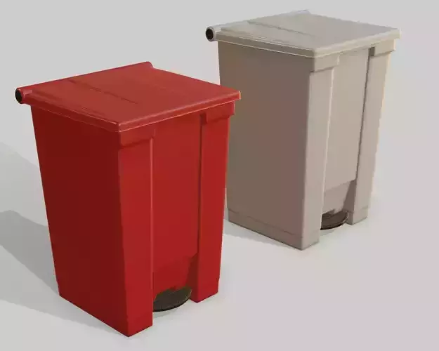 Waste Can Bio Hazardous medical bin 3D model