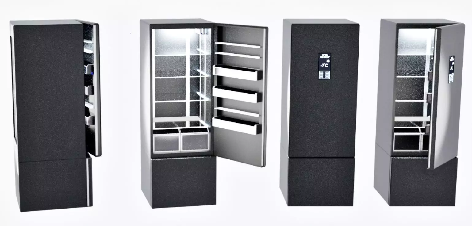 Fridge refrigerators and freezers - home Low-poly 3D model