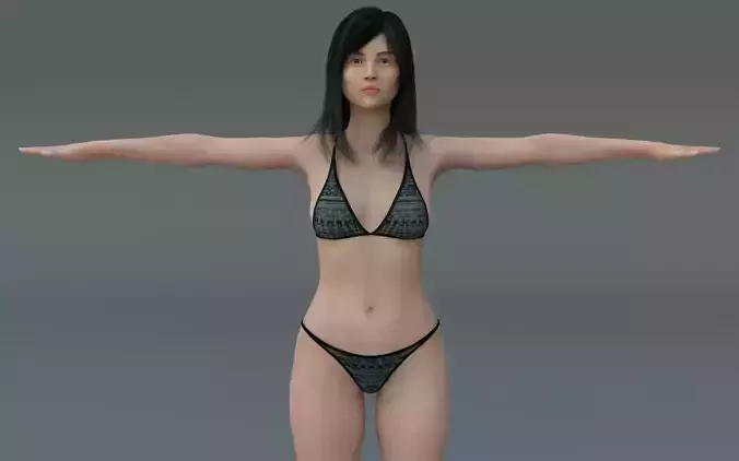Low poly Female Character