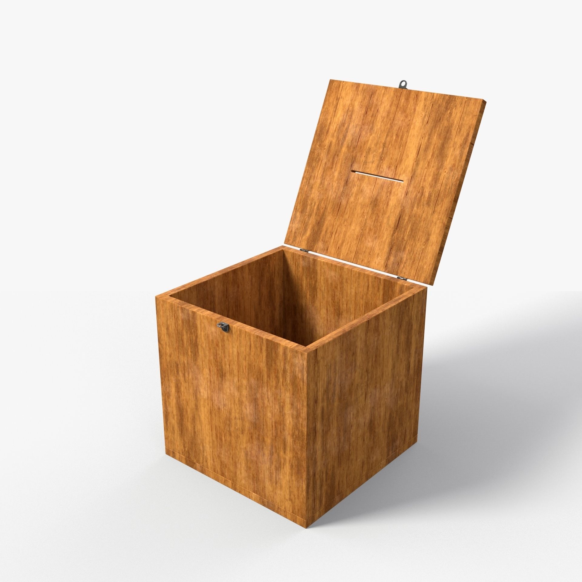 Election Vote box with Padlock and Envelope PBR Textures Low-poly 3D model_8