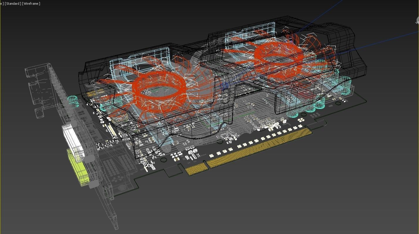 GTX 650 ti boost Graphic card 3D model_4