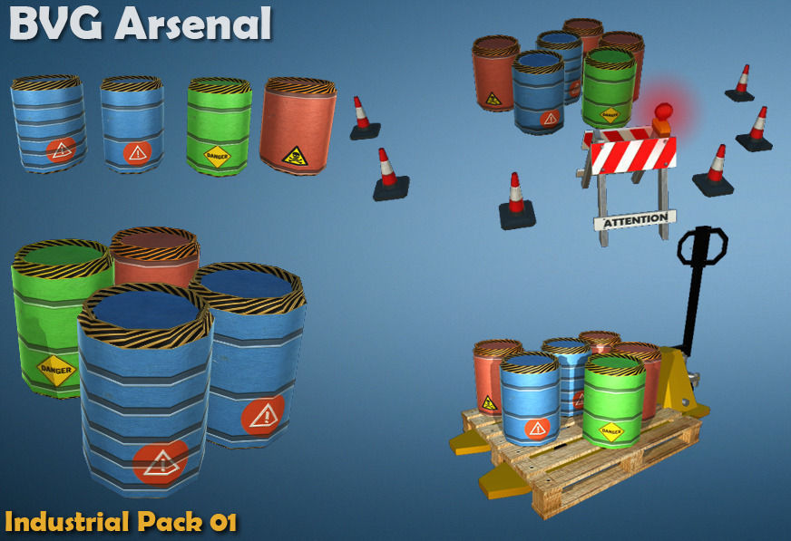 Industrial Package - HQ Low-poly 3D model_6