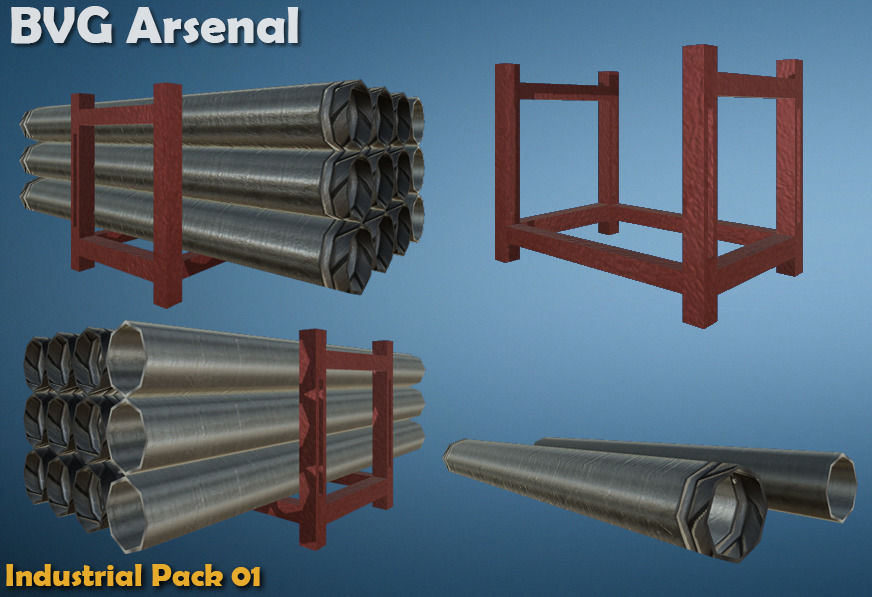 Industrial Package - HQ Low-poly 3D model_7