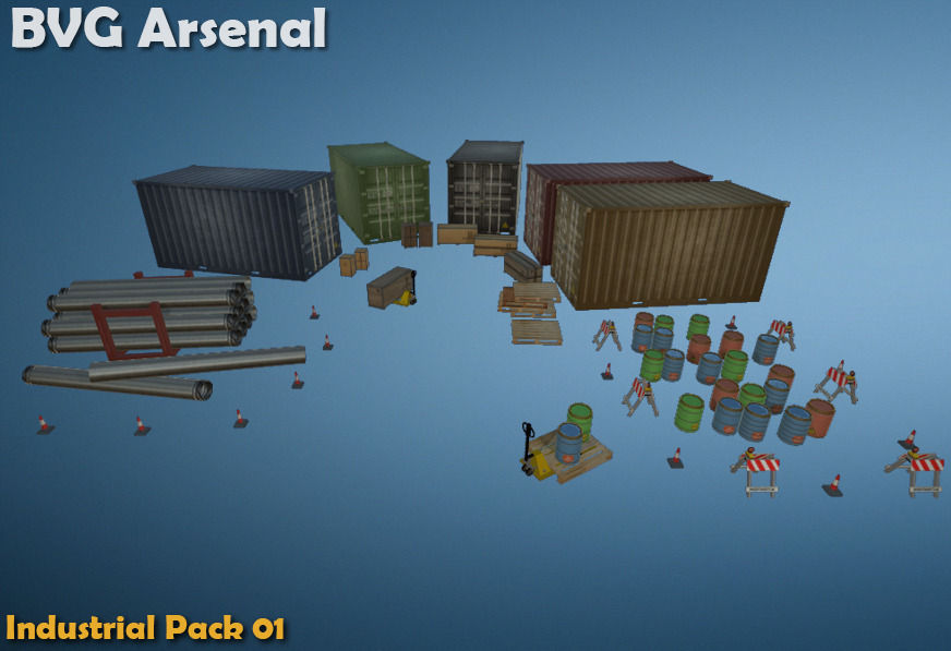 Industrial Package - HQ Low-poly 3D model_8