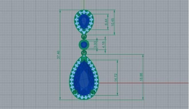 pear shape pendant 104 3D print model_1