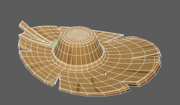 Straw hat 3D model_2