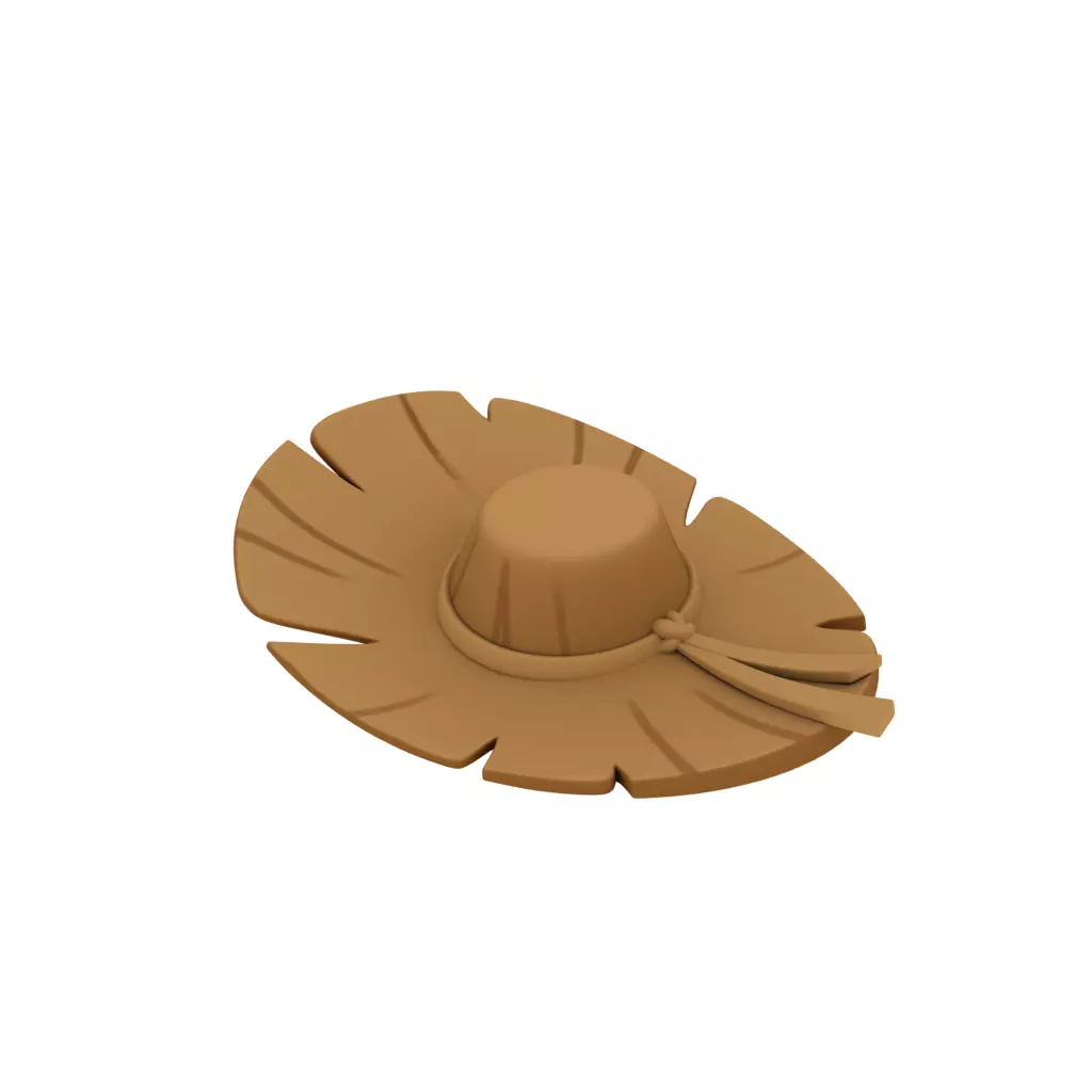 Straw hat 3D model_0