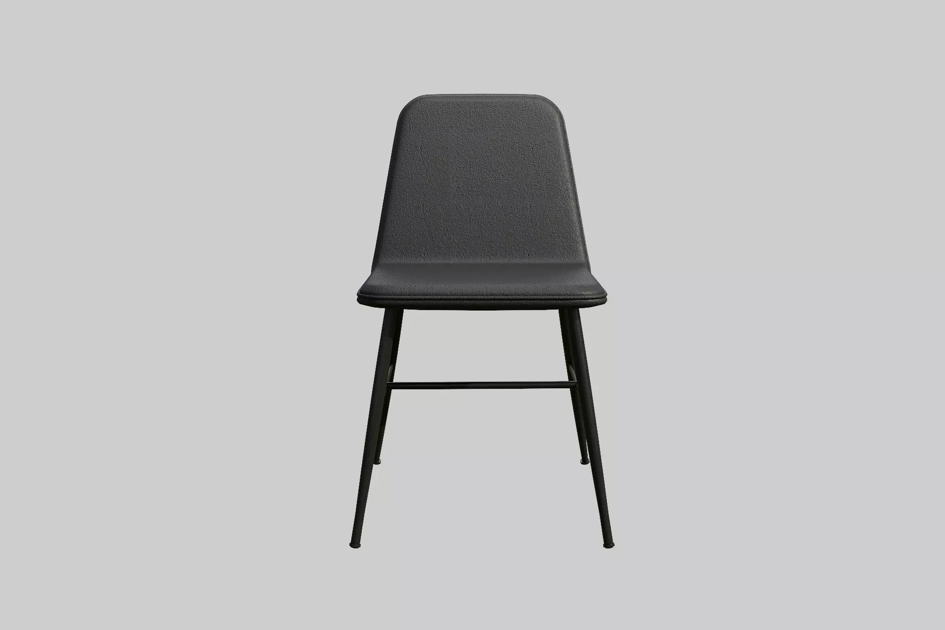 SpineMetalbase black leather Low-poly 3D model