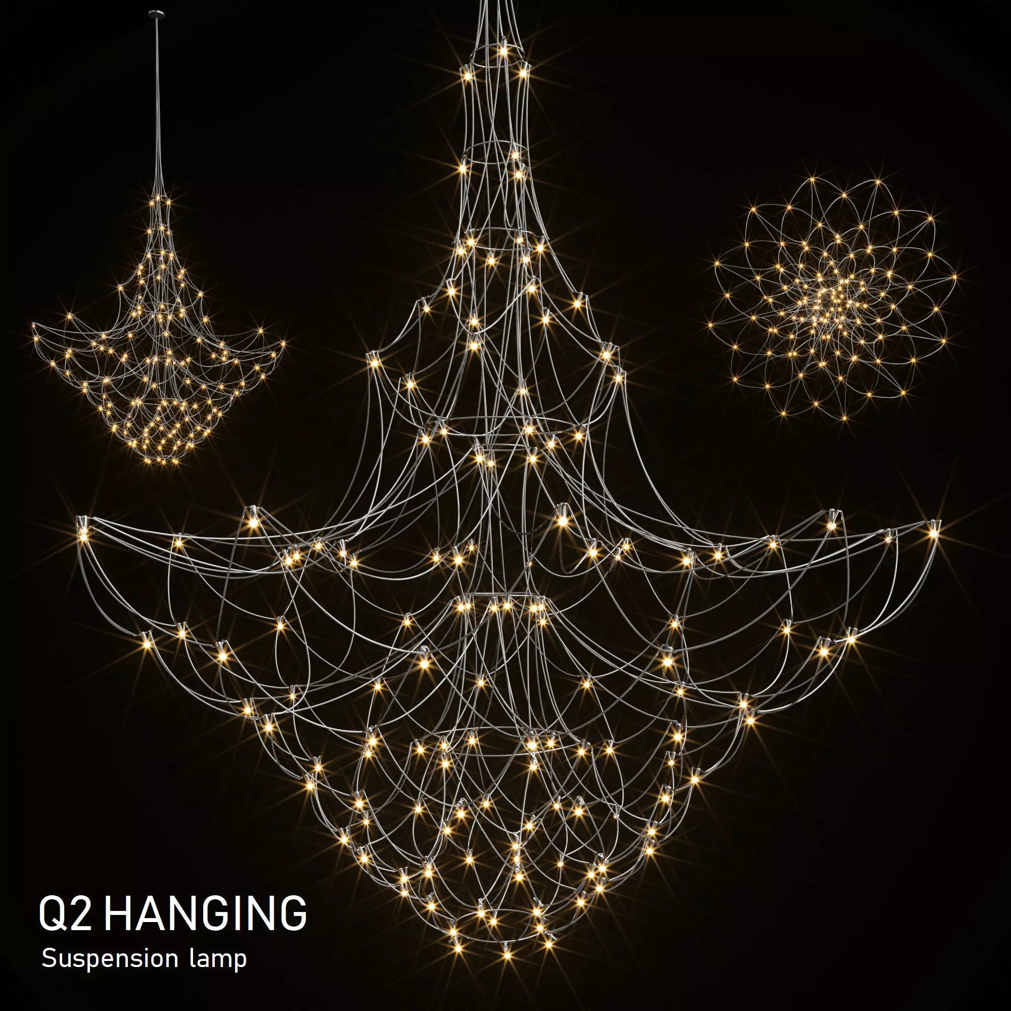 Baxter q2 suspension chandelier 3D model_0