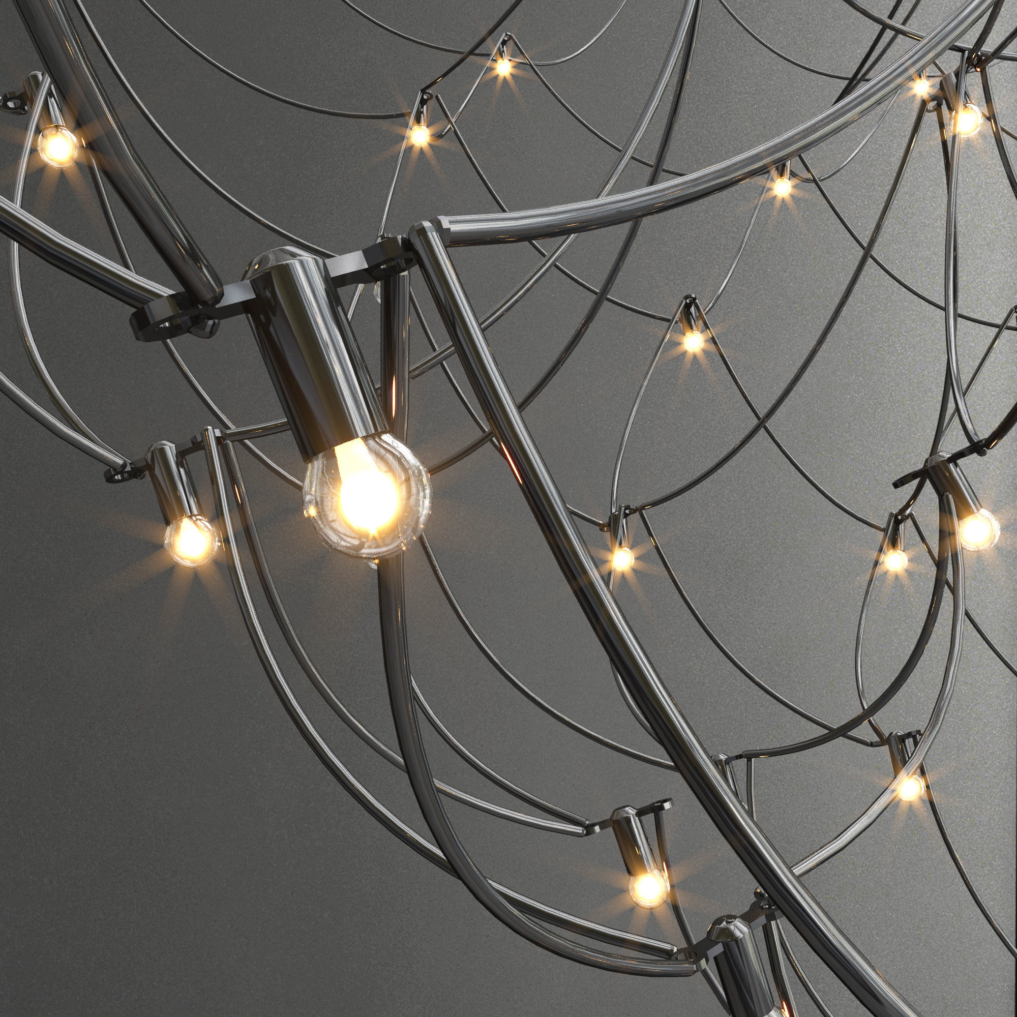 Baxter q2 suspension chandelier 3D model_2