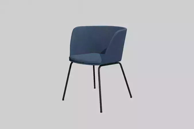 Verve 4 leg-blue fabric