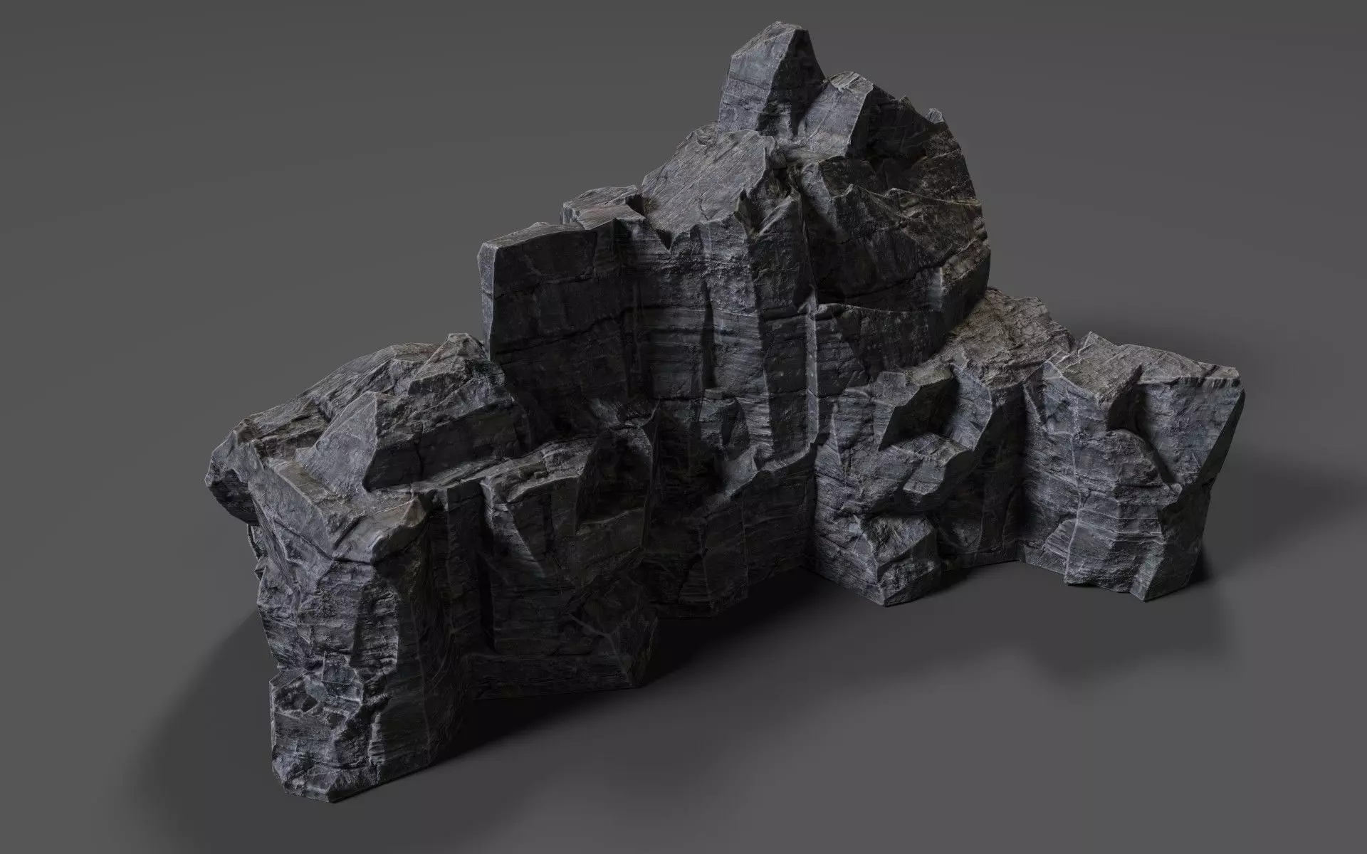 Cliff Rock 010 Low-poly 3D model_0