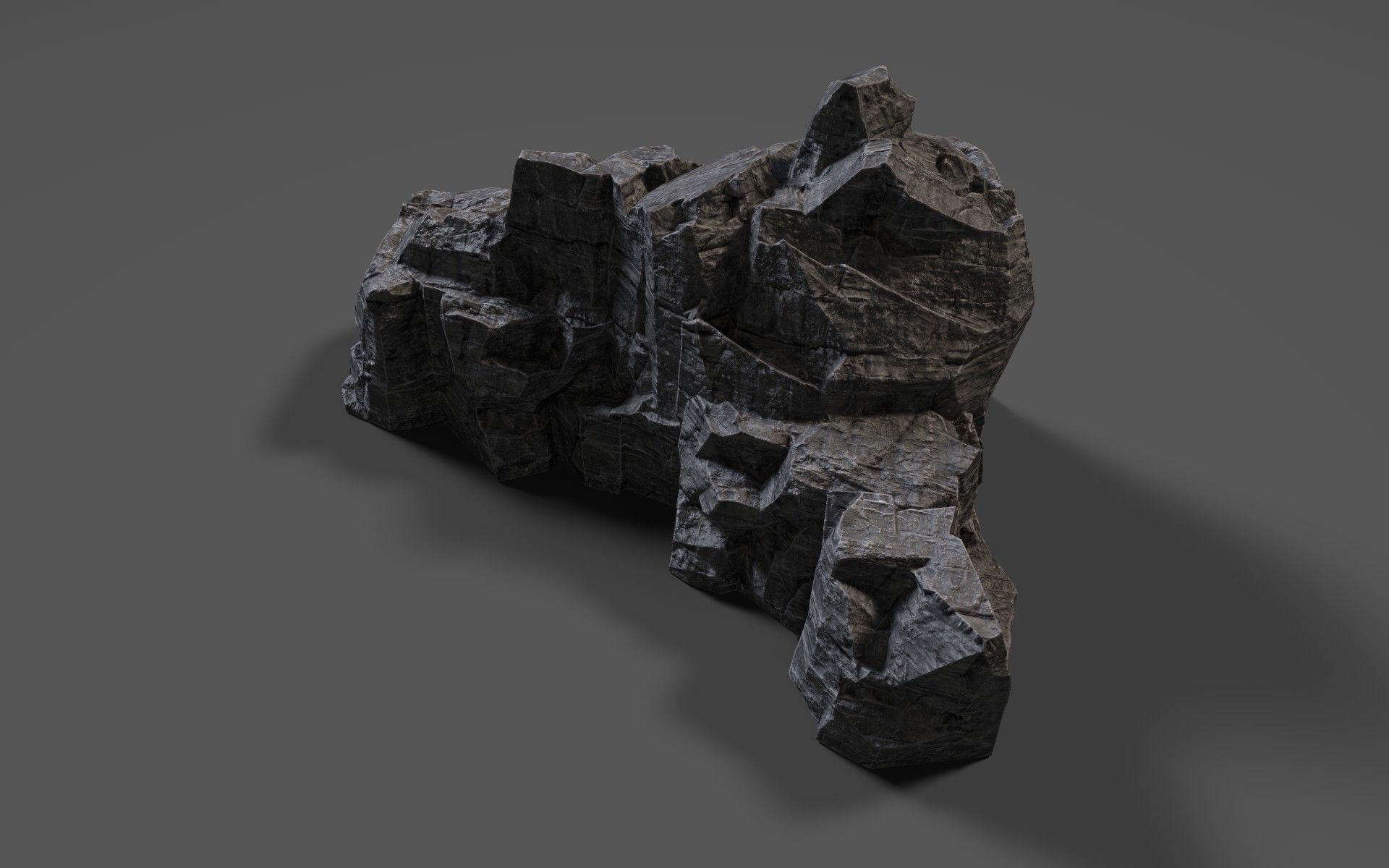 Cliff Rock 010 Low-poly 3D model_1