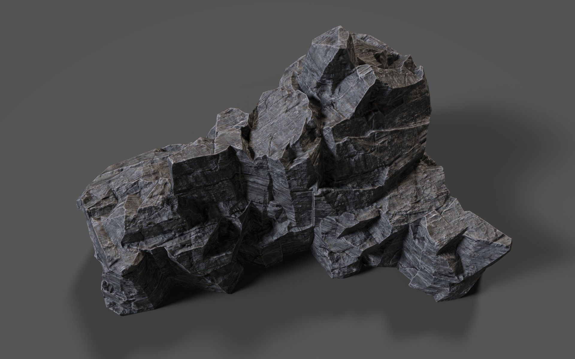 Cliff Rock 010 Low-poly 3D model_3