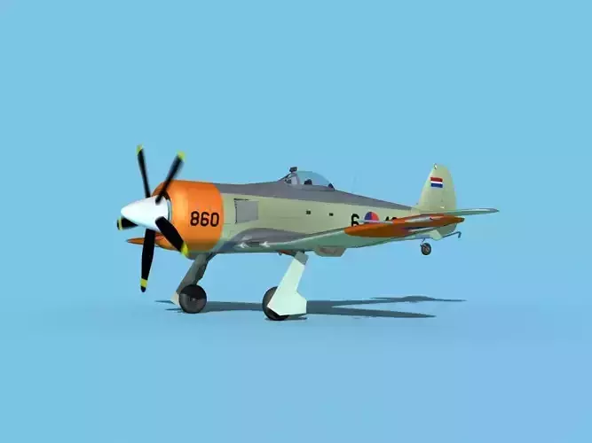 Hawker Sea Fury Royal Neatherland 3D model