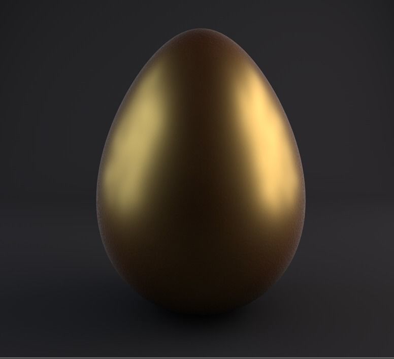 Coronavirus in the Golden egg 3D model_1