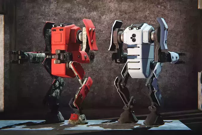 Peacekeeper Robot Low-poly 3D model