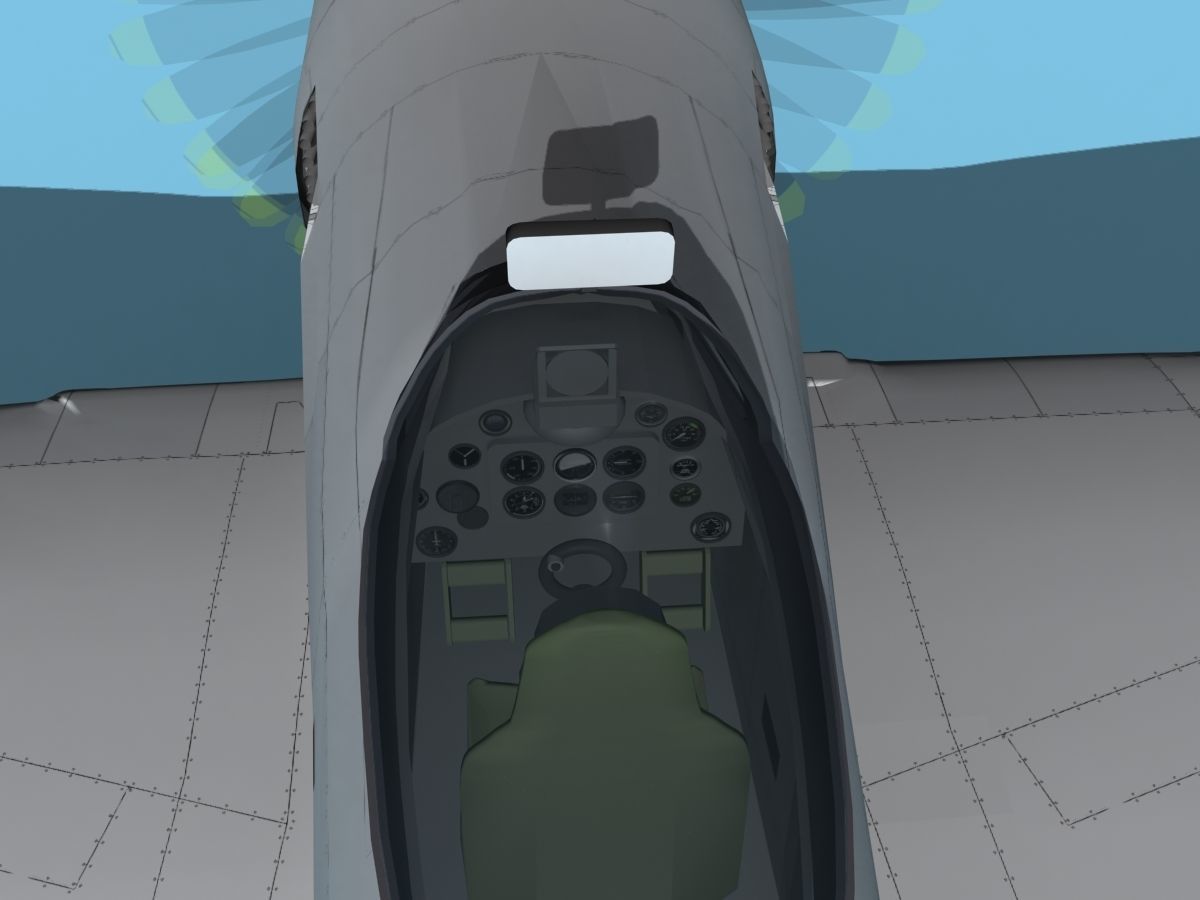 Hawker Sea Fury V14 RCAF 3D model_12