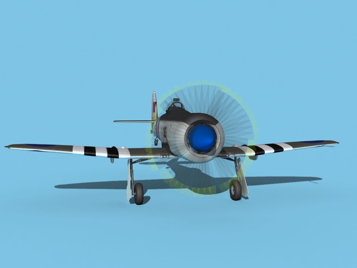 Hawker Sea Fury V14 RCAF 3D model_2