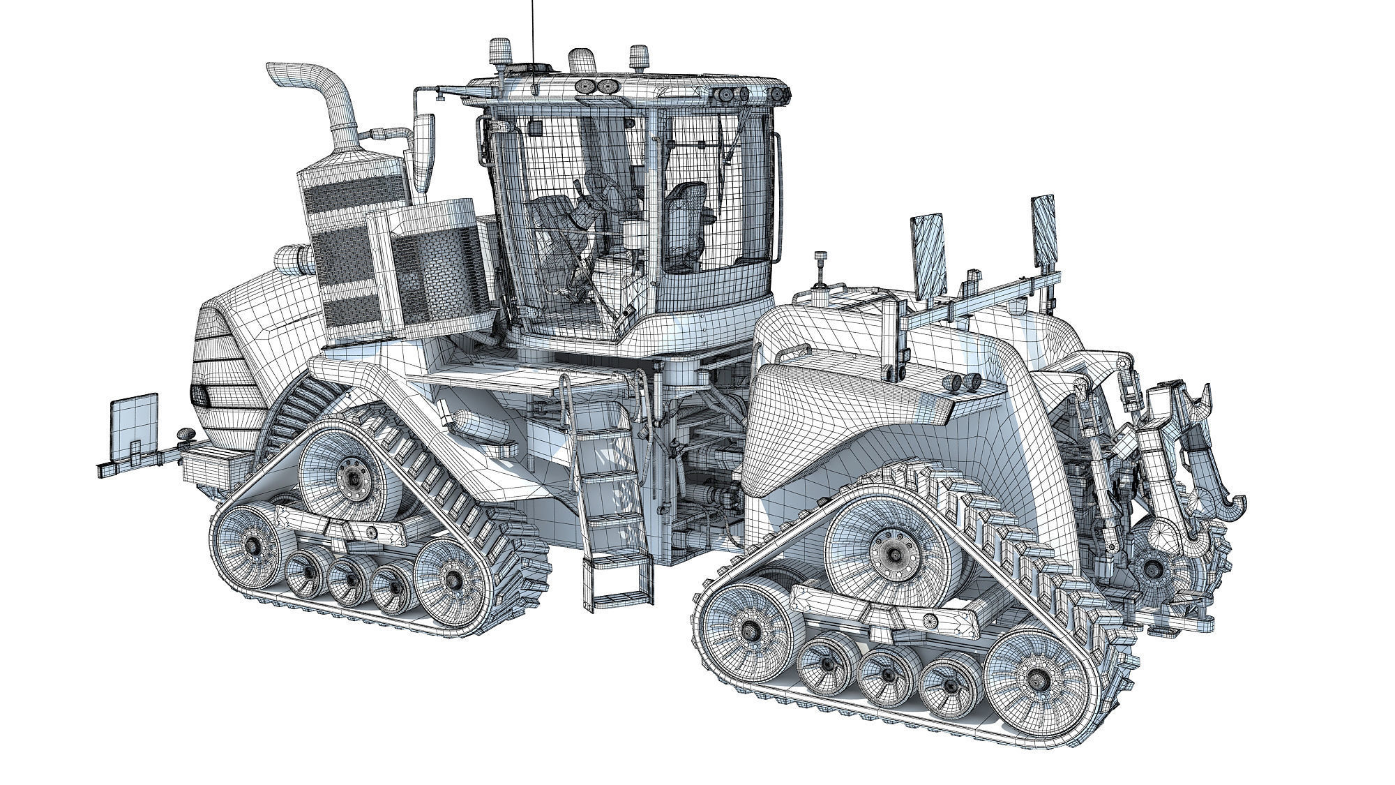 Tracked Articulated Tractor 3D model_17